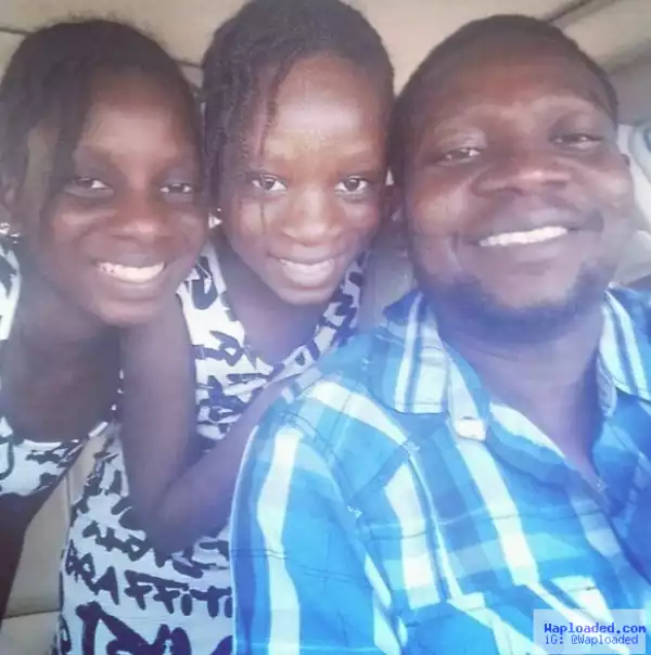 Mide Martins’ Husband, Afeez Owo Shares Cute Selfie With His Daughters